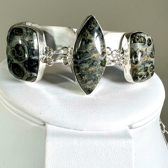 Star Galaxy 925 Gemstone Large Necklace Bracelet & Earrings Set - Picture 3 of 12